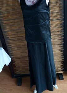 Vintage Christie of CA 8 Black Flare Maxi Skirt Funeral
